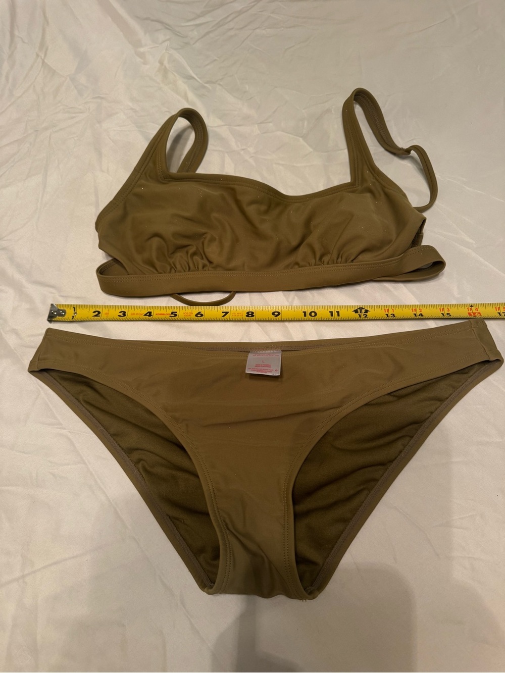 Xhilaration Olive Green Scoop Bikini Set